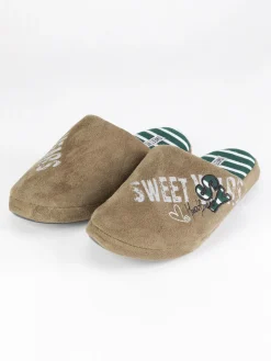 Sweet Years Pantofole effetto velluto Verde