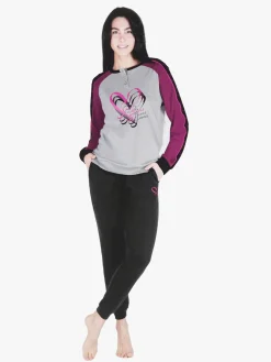 Sweet Years Pigiama lungo da donna con stampa