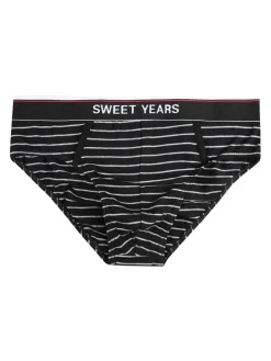 Sweet Years Slip a righe in cotone elasticizzato