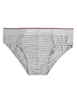 Sweet Years Slip a righe in cotone elasticizzato