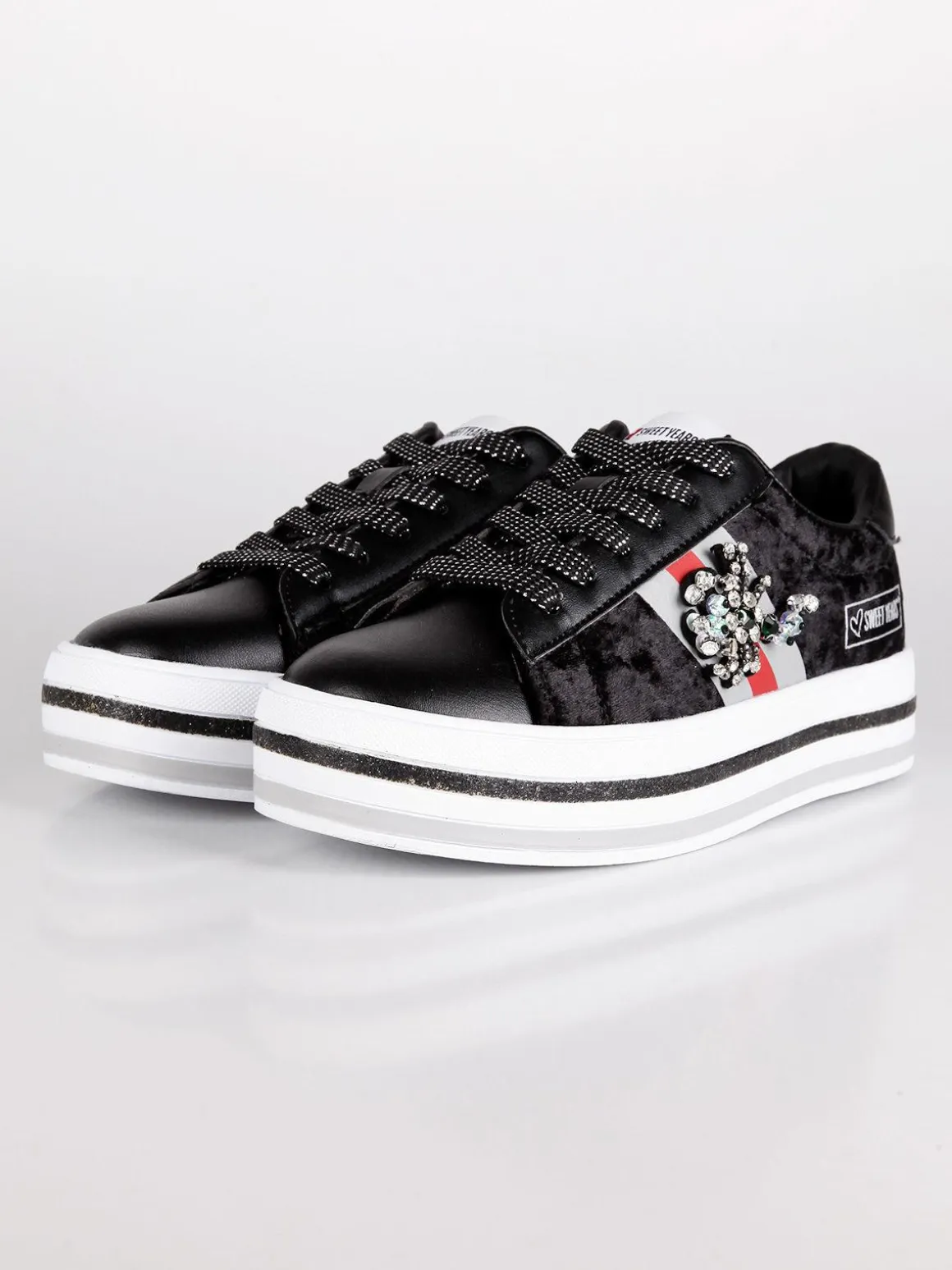 Sweet Years Sneakers nere in velluto
