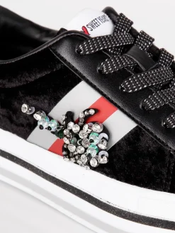 Sweet Years Sneakers nere in velluto