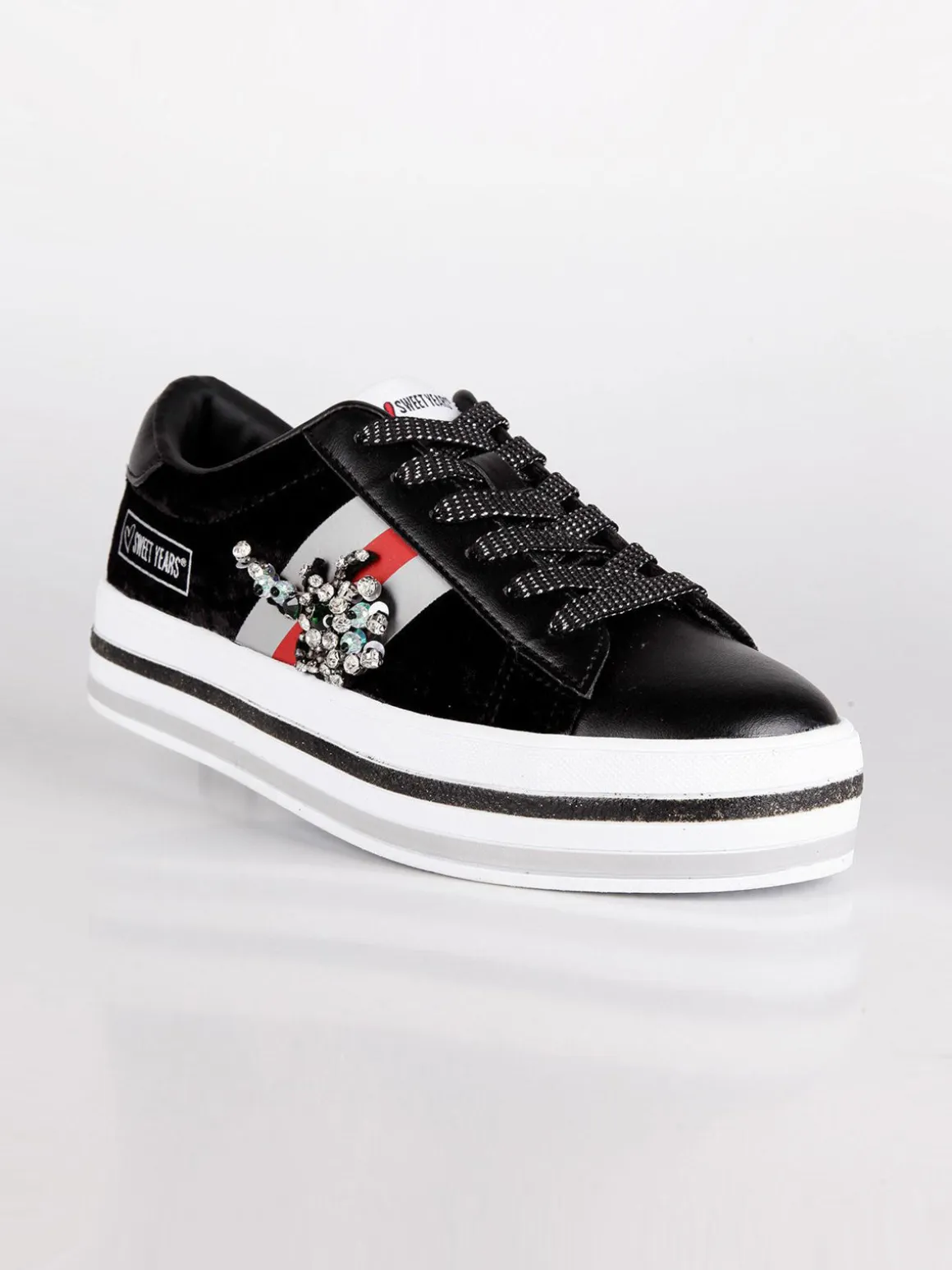 Sweet Years Sneakers nere in velluto