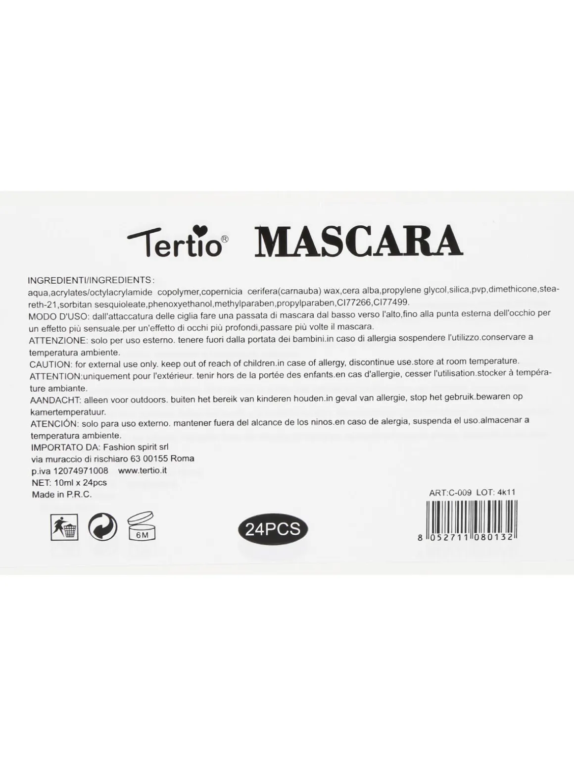 Tertio Mascara waterproof