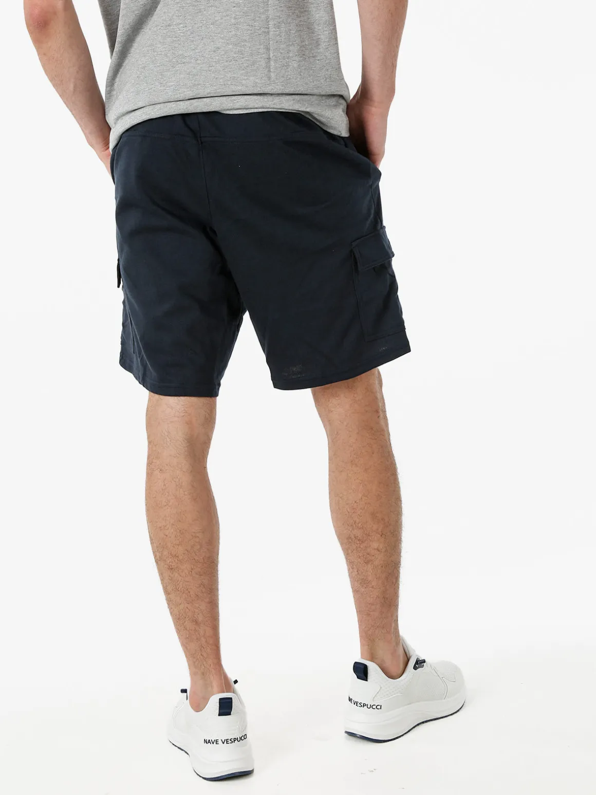 The People Rep Bermuda cargo da uomo con coulisse - blu scuro