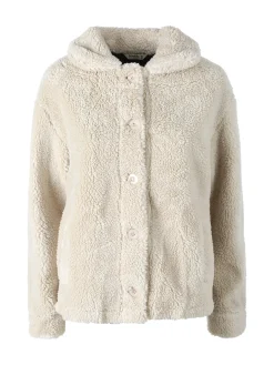 The People Rep Cappotto corto teddy da donna con bottoni - beige