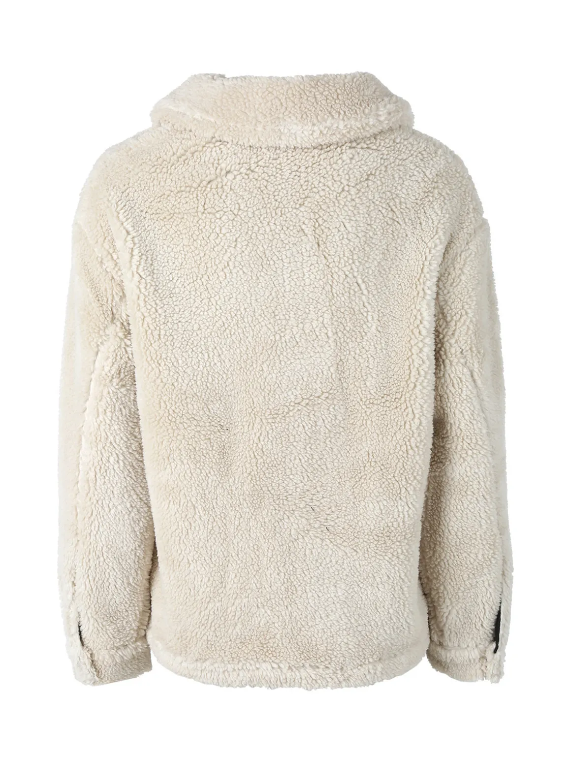 The People Rep Cappotto corto teddy da donna con bottoni - beige