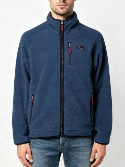 The People Rep Felpa invernale da uomo in sherpa con zip intera