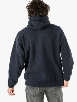 The People Rep Felpa teddy in pile da uomo con cappuccio e zip - blu scuro