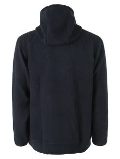 The People Rep Felpa teddy in pile da uomo con cappuccio e zip - blu scuro