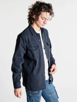 The People Rep Giacca camicia casual da uomo in cotone con bottoni