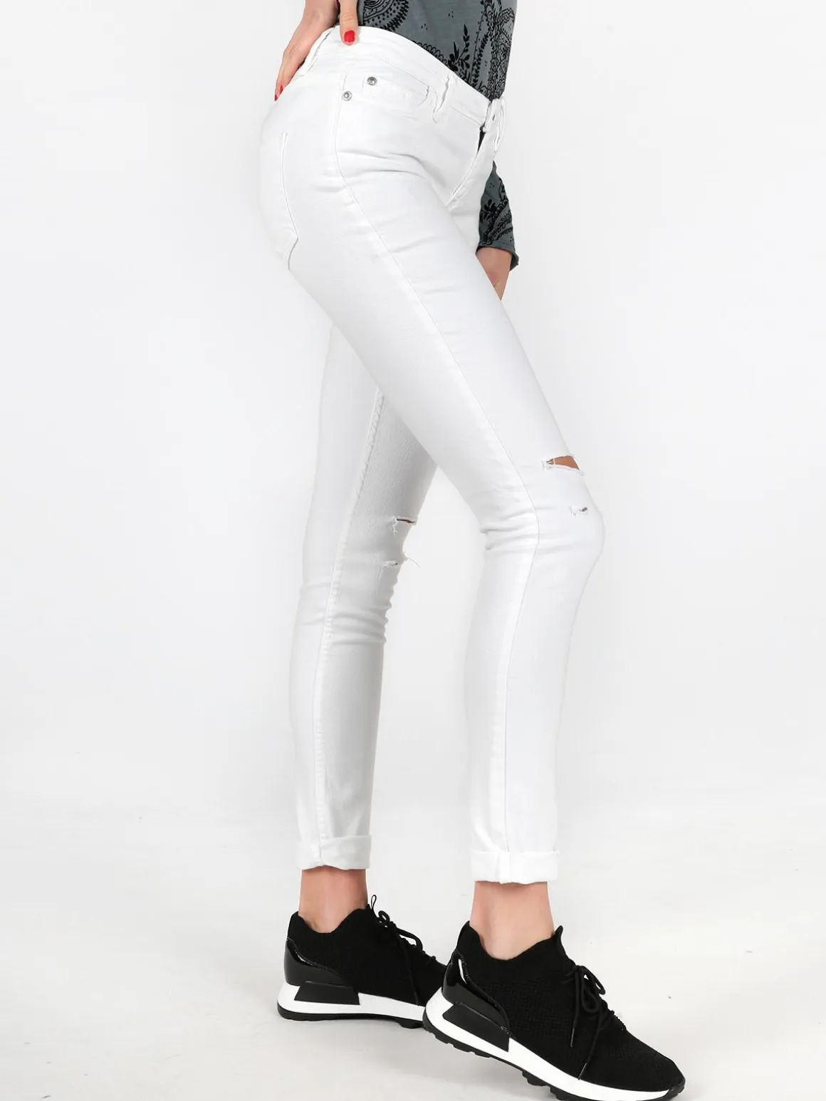 The People Rep Jeans elasticizzati con strappi