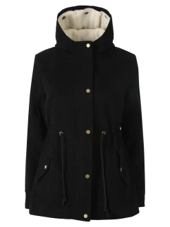 The People Rep Parka donna con cappuccio e imbottitura removibile - nero