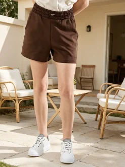 The People Rep Shorts donna con coulisse - moro