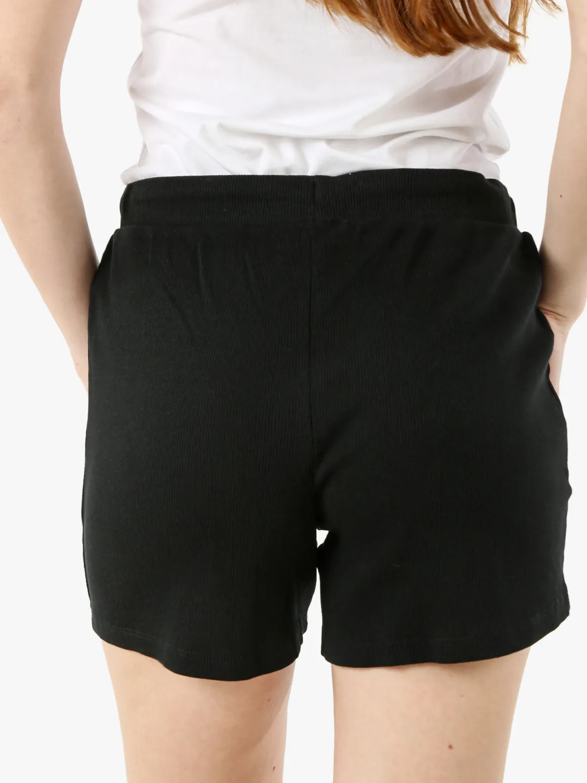 The People Rep Shorts sportivi da donna a costine con coulisse - nero