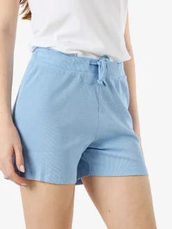 The People Rep Shorts sportivi da donna a costine con coulisse - azzurro