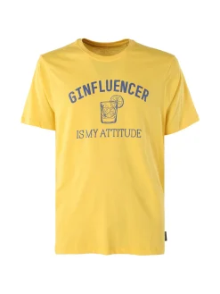 The People Rep T-shirt da uomo in cotone con stampa divertente - giallo