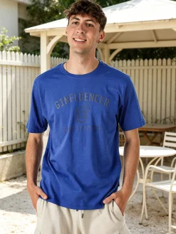 The People Rep T-shirt da uomo in cotone con stampa divertente - blu