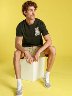 The People Rep T-shirt da uomo in cotone con stampa davanti e dietro - militare
