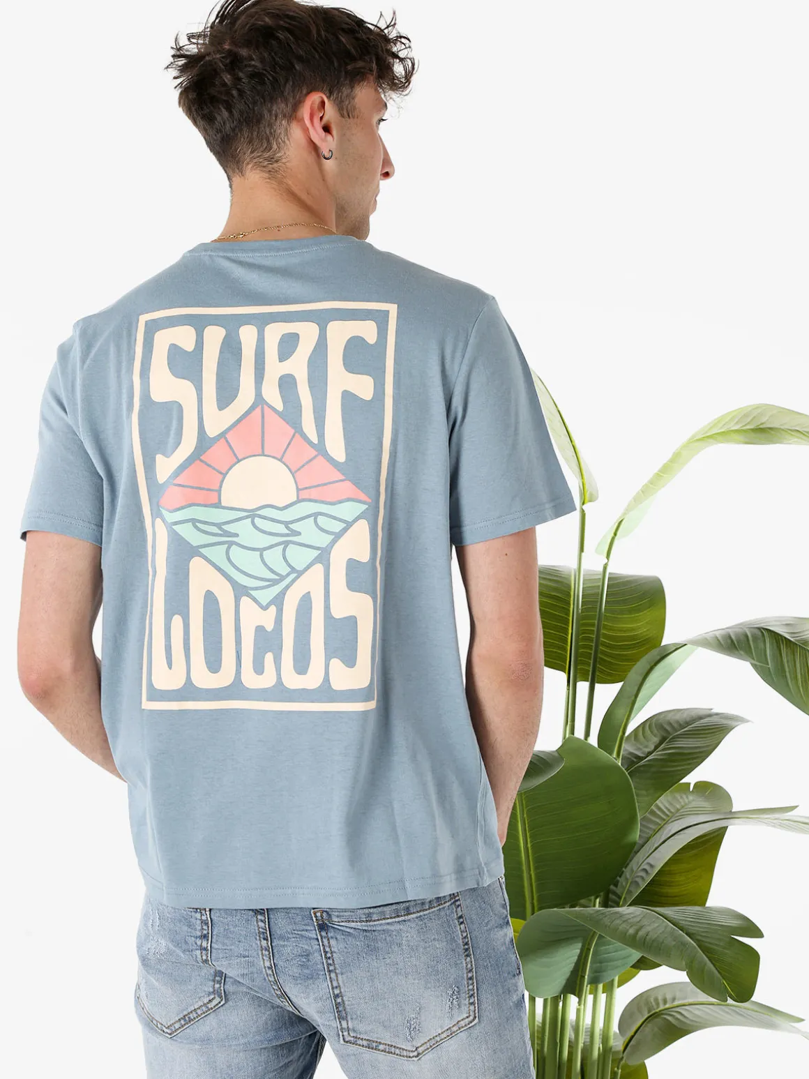 The People Rep T-shirt da uomo in cotone con stampa davanti e dietro - cielo