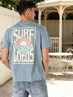 The People Rep T-shirt da uomo in cotone con stampa davanti e dietro - cielo