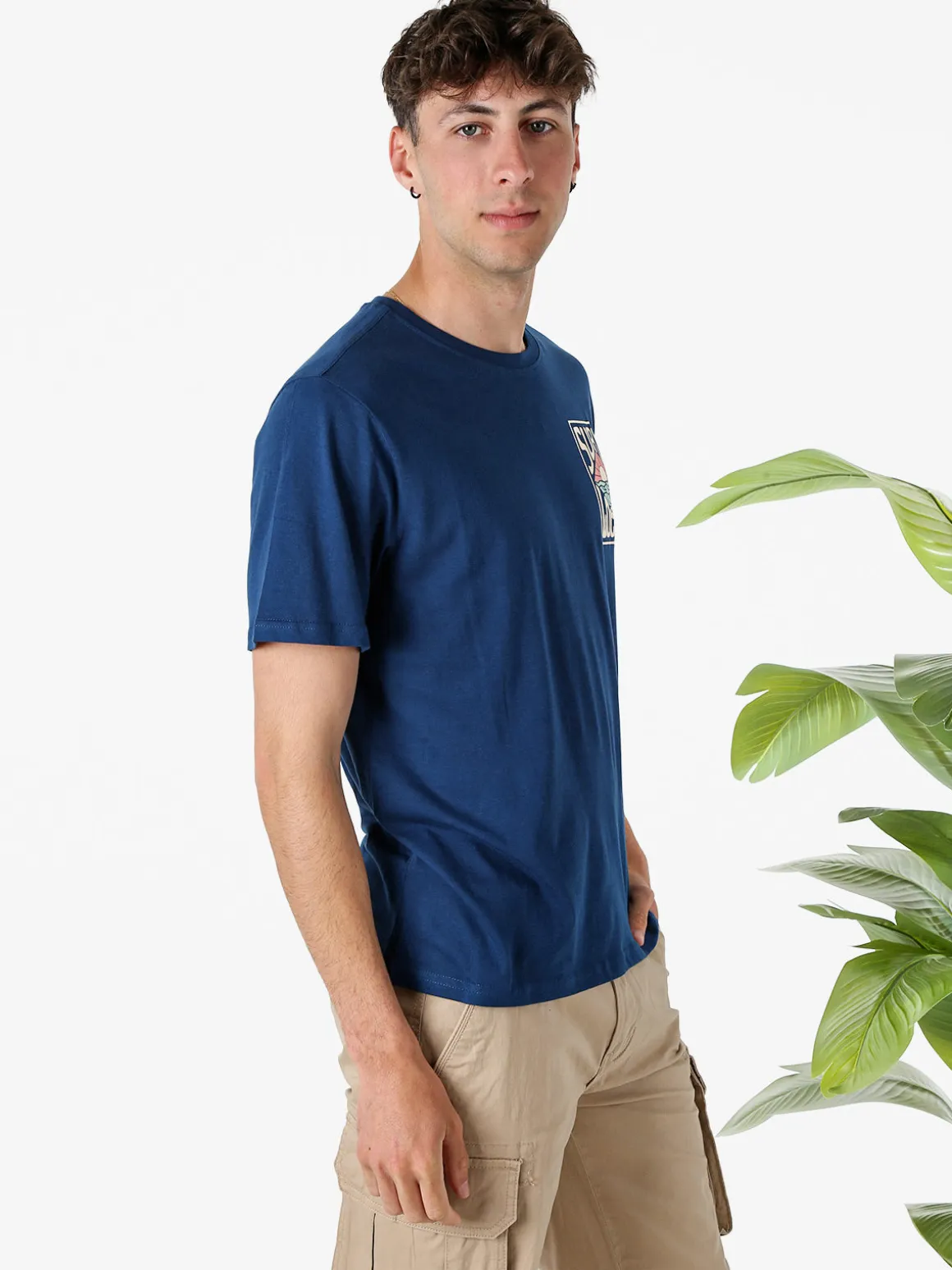 The People Rep T-shirt da uomo in cotone con stampa davanti e dietro - blu