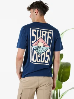 The People Rep T-shirt da uomo in cotone con stampa davanti e dietro - blu