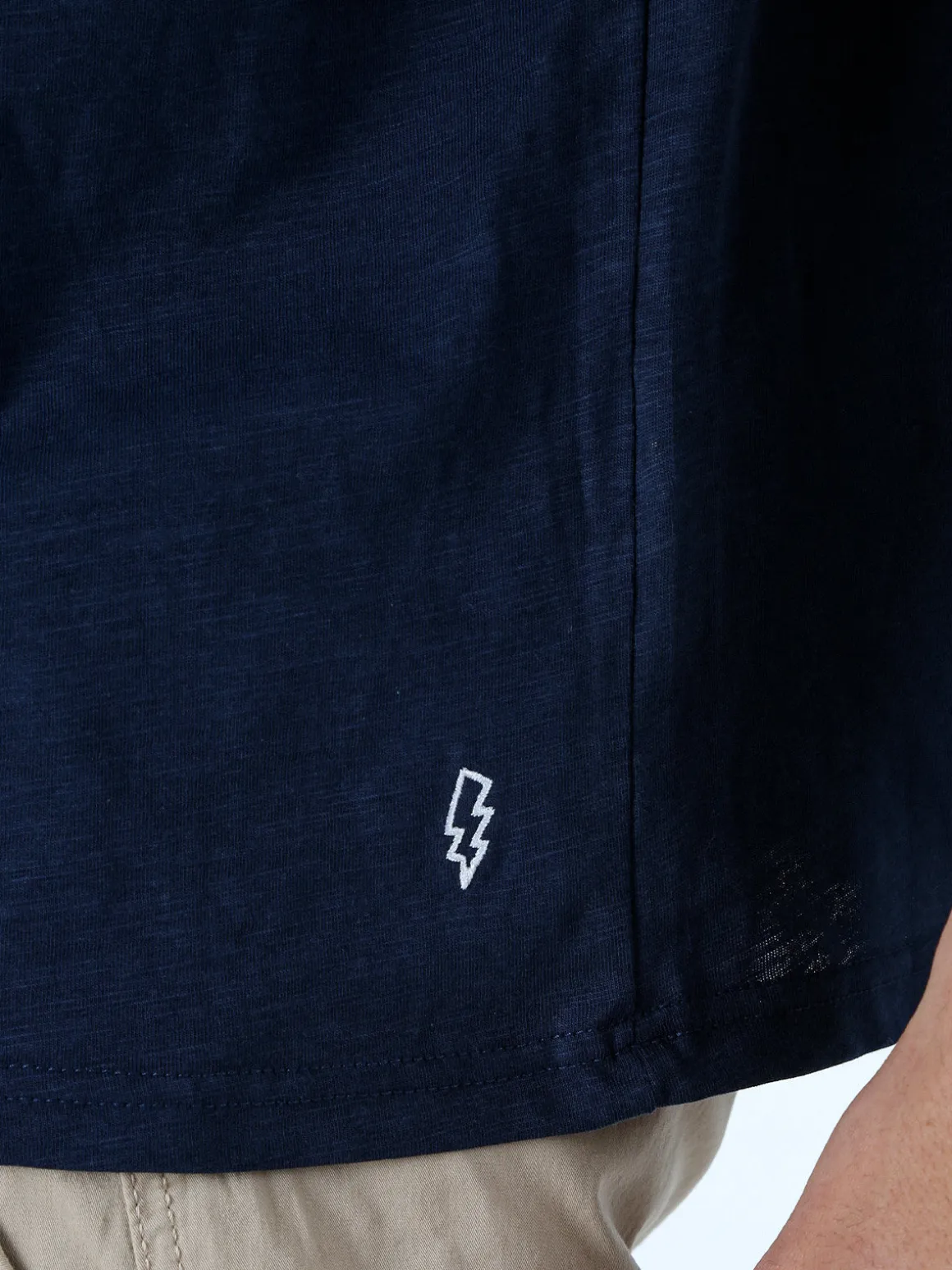 The People Rep T-shirt da uomo in cotone con bottoncini sullo scollo - blu scuro