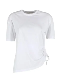 The People Rep T-shirt donna in cotone con arricciatura laterale