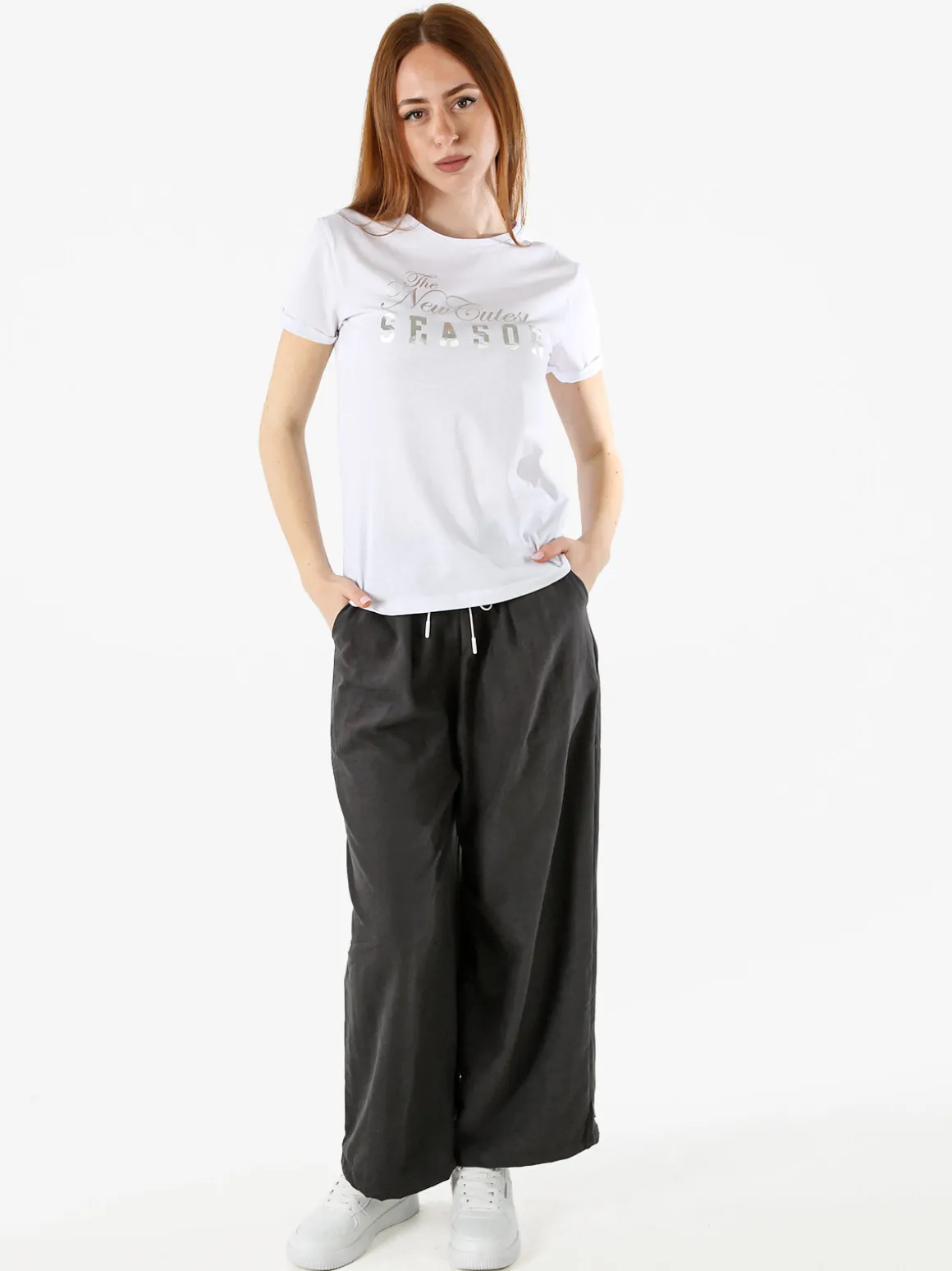 The People Rep T-shirt donna in cotone con stampa - bianco