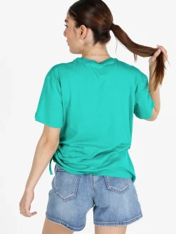 The People Rep T-shirt donna in cotone con arricciatura laterale