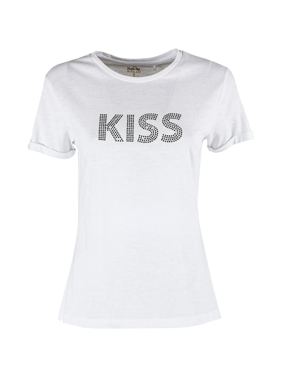 The People Rep T-shirt donna in cotone con borchie