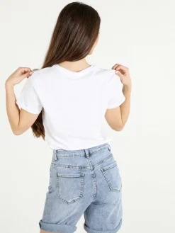 The People Rep T-shirt donna in cotone con borchie