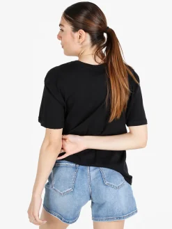 The People Rep T-shirt donna in cotone con arricciatura laterale