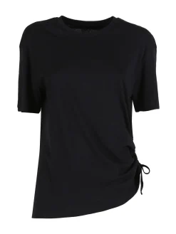 The People Rep T-shirt donna in cotone con arricciatura laterale