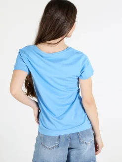 The People Rep T-shirt donna in cotone con scollo a V e stampa scritta
