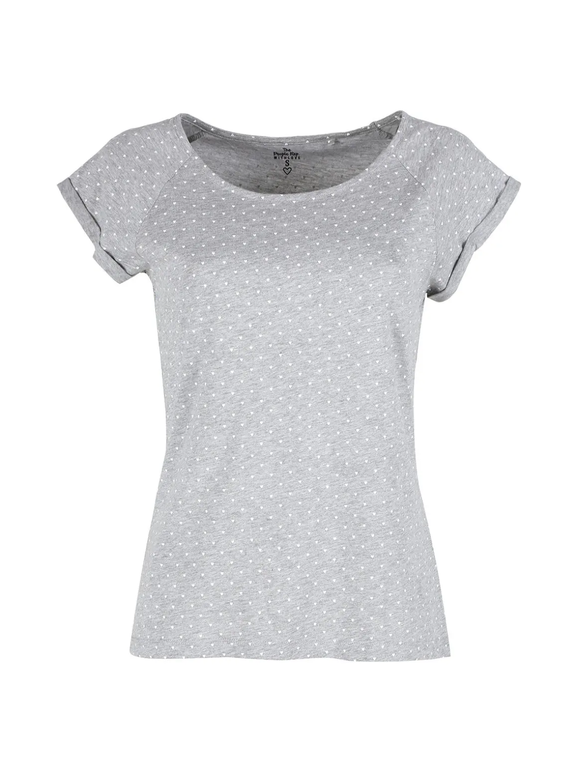 The People Rep T-shirt donna in cotone con stampa cuori