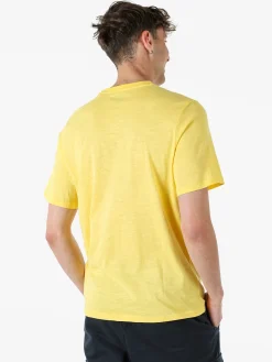 The People Rep T-shirt in cotone da uomo con taschino - giallo