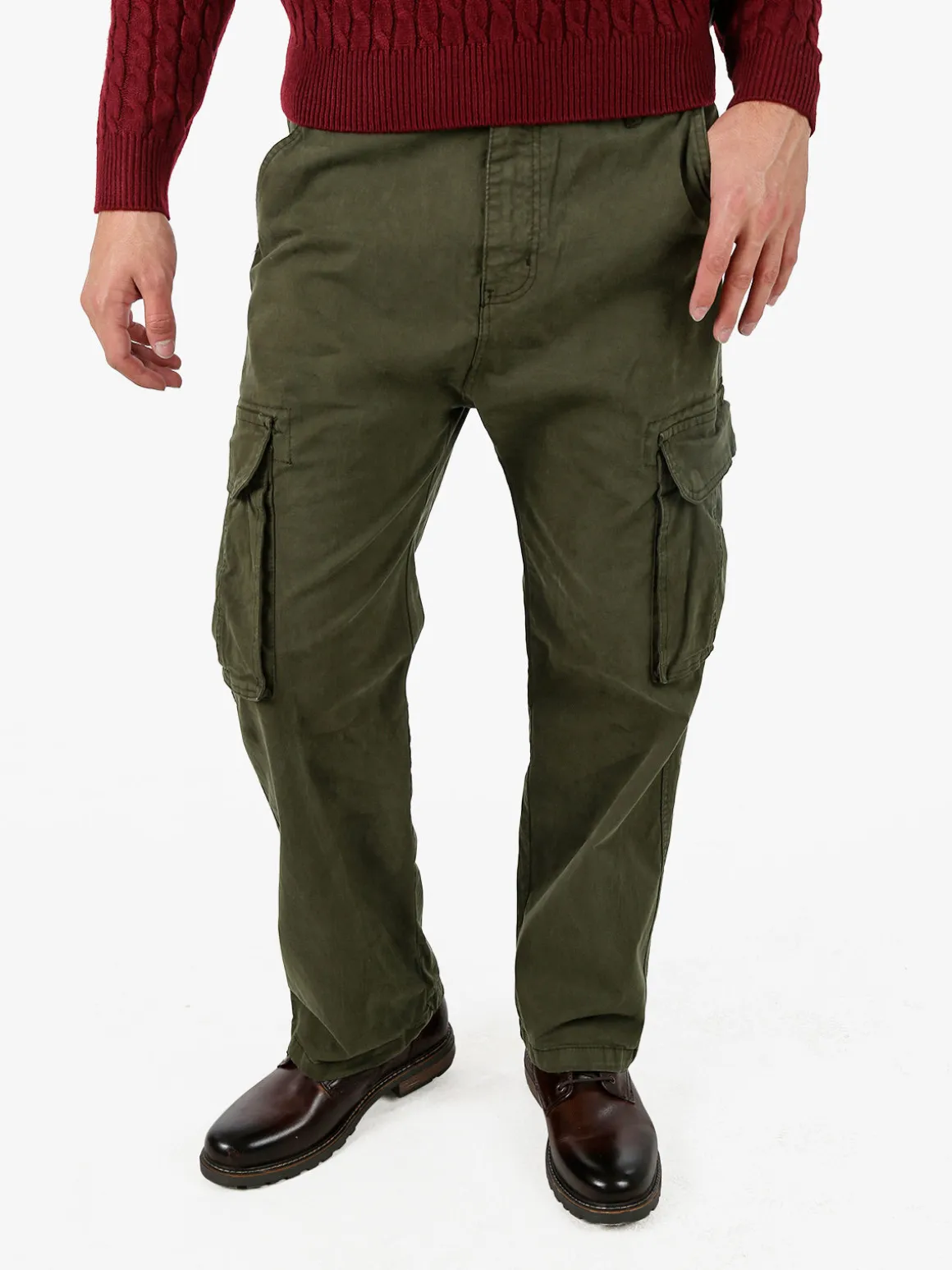 Tmk Pantaloni cargo baggy da uomo - militare