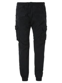 Tmk Pantaloni cargo da uomo in cotone con polsini - nero