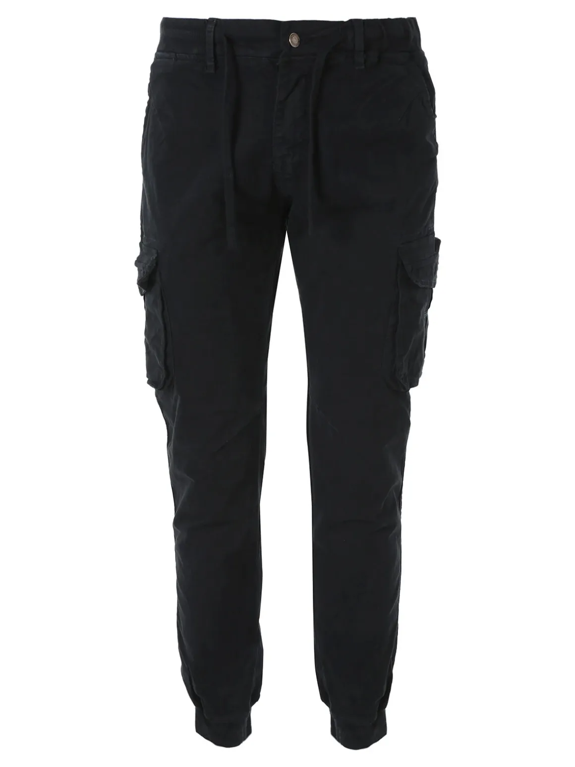 Tmk Pantaloni cargo da uomo in cotone con polsini - nero