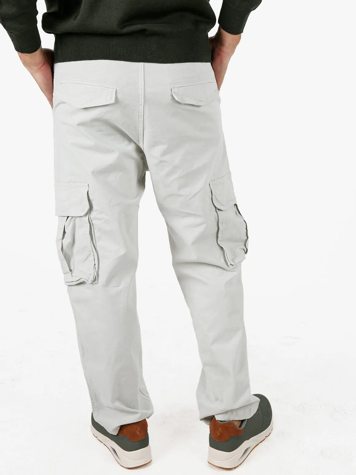 Tony Backer Pantaloni cargo da uomo a gamba dritta - beige
