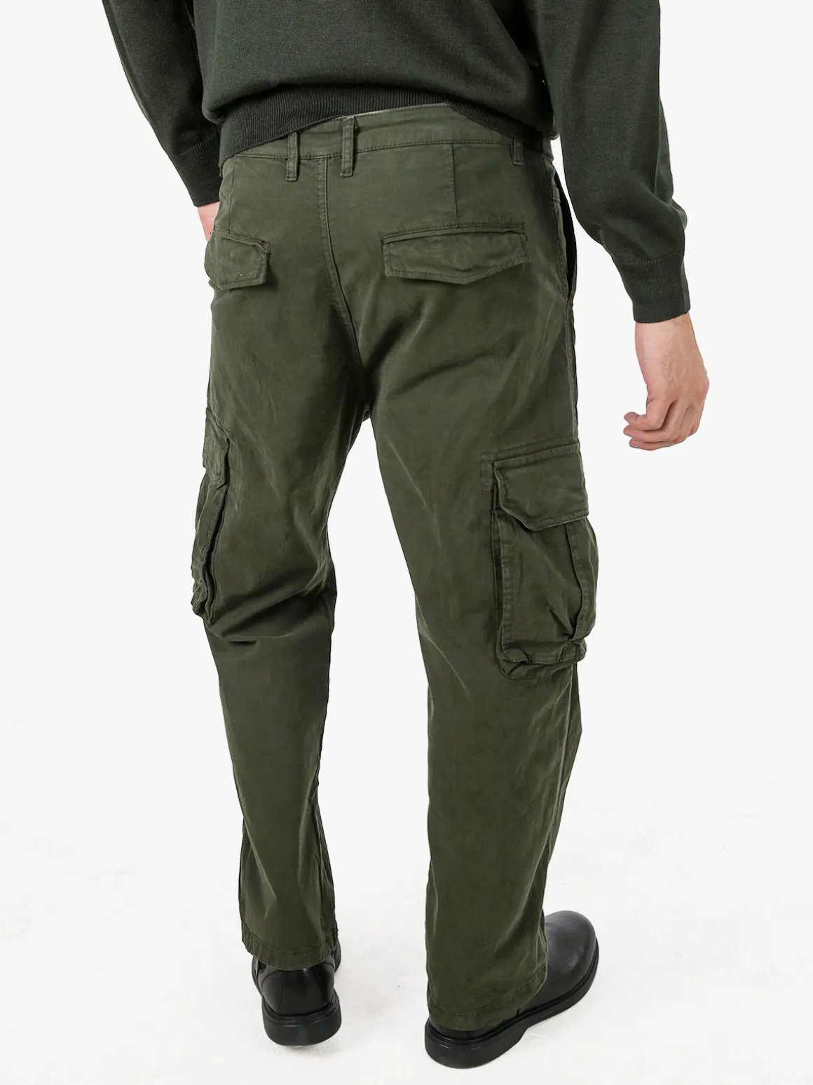 Tony Backer Pantaloni cargo da uomo a gamba dritta - militare