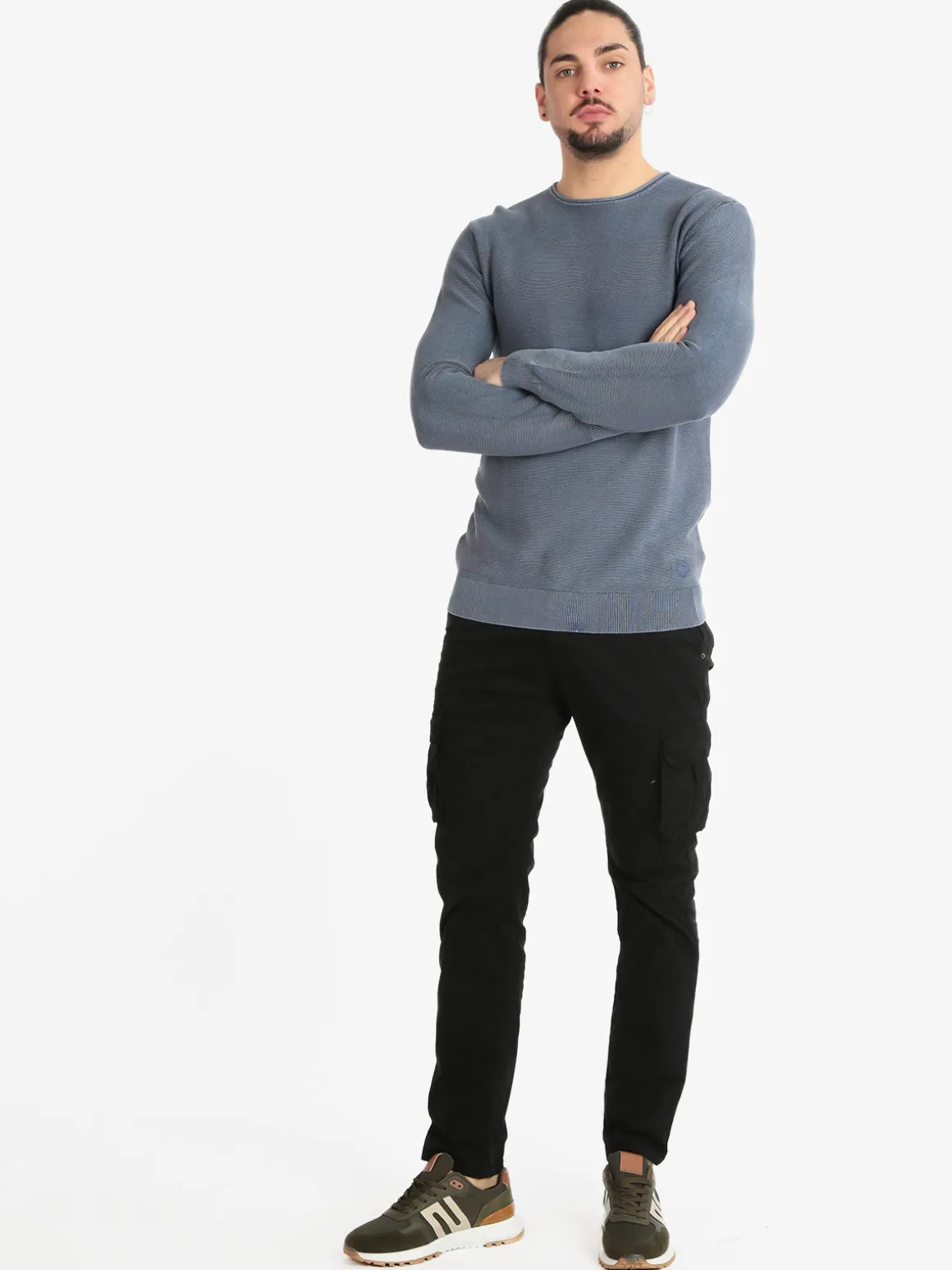 Tony Backer Pantaloni in cotone uomo con tasconi