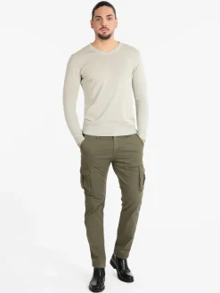 Tony Backer Pantaloni in cotone uomo con tasconi