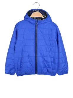 Top Style Giubbino 100 grammi da bambino reversibile con cappuccio e zip - blu