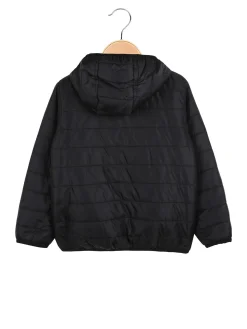 Top Style Giubbino 100 grammi da bambino reversibile con cappuccio e zip - nero