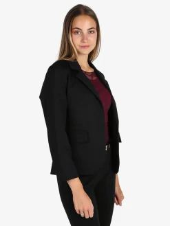 Top Trendy Blazer donna mono bottone - nero