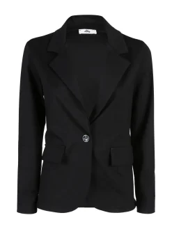 Top Trendy Blazer donna mono bottone - nero