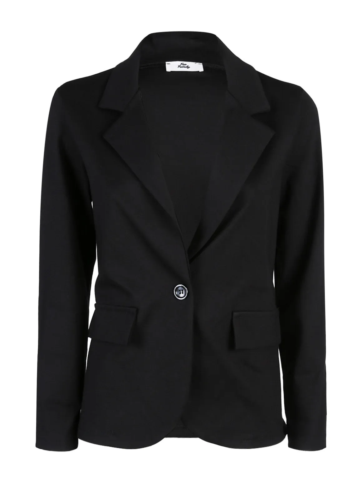 Top Trendy Blazer donna mono bottone - nero